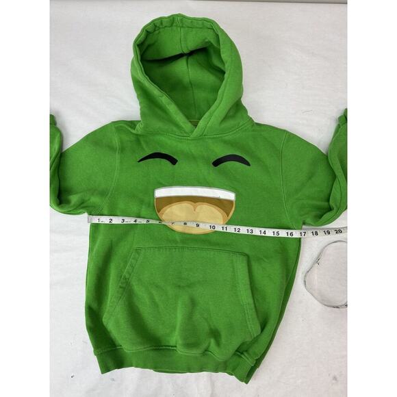 Whimsical Green Jelly Youtuber Merch Sweatershirt Smiling Jelly-Bean Face Kawaii - Picture 2 of 7